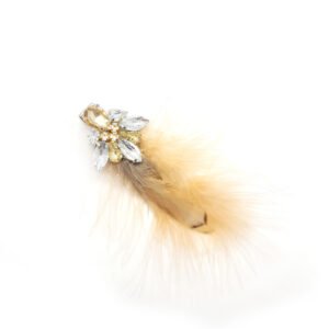 Hebilla Pinza Plumas y Piedras